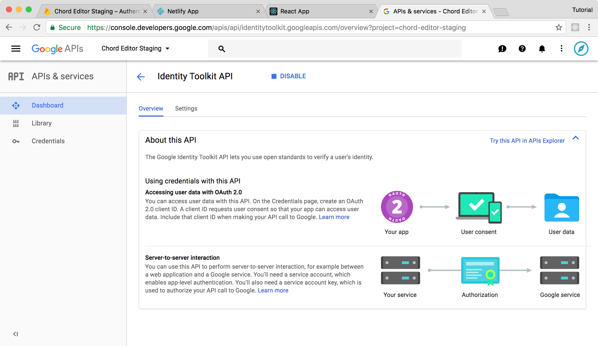Google Identity Toolkit API
